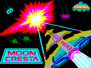 Moon Cresta title screen for ZX Spectrum